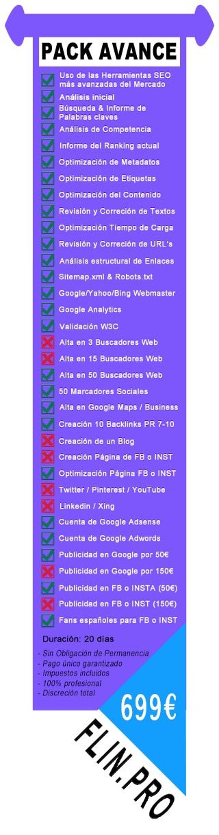 Paquetes de SEO posicionamiento web - comprar online - contratar en línea