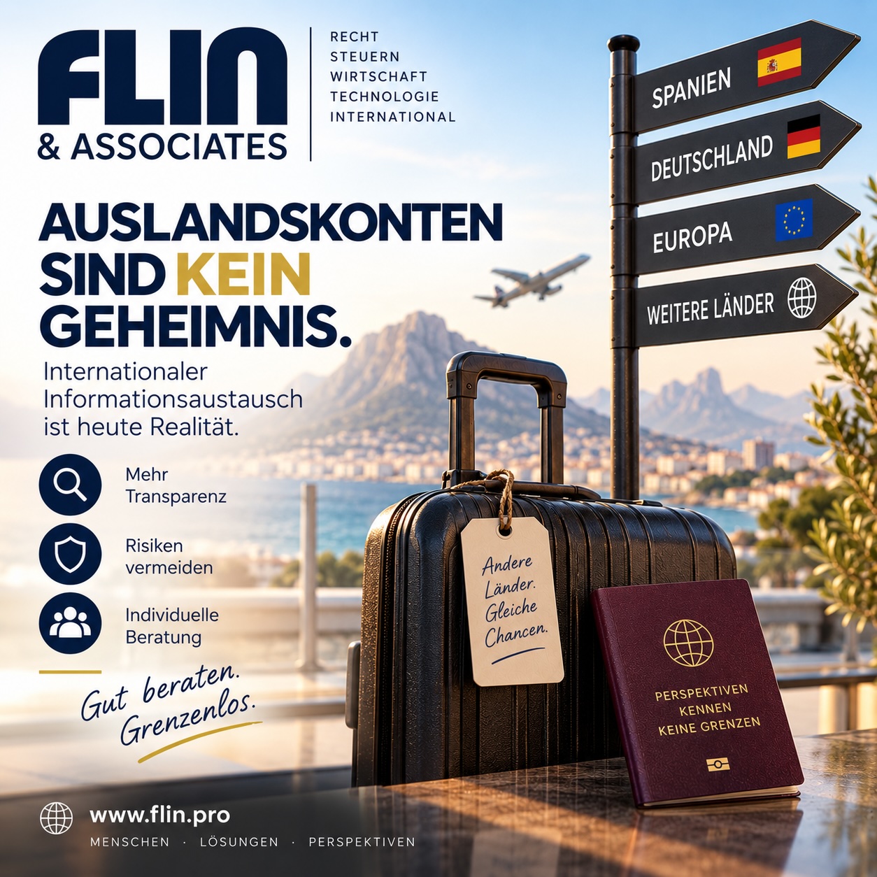 Auslandskonten sind kein Geheimnis: internationale steuerliche Zusammenarbeit mit Spanien, FLIN & ASOCIADOS.